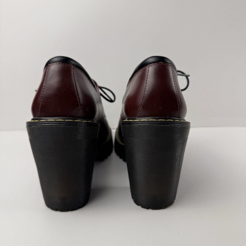 Dr. Martens Salome Red Leather Chunky Heel Platform Womens US Size 9 - Picture 6 of 10